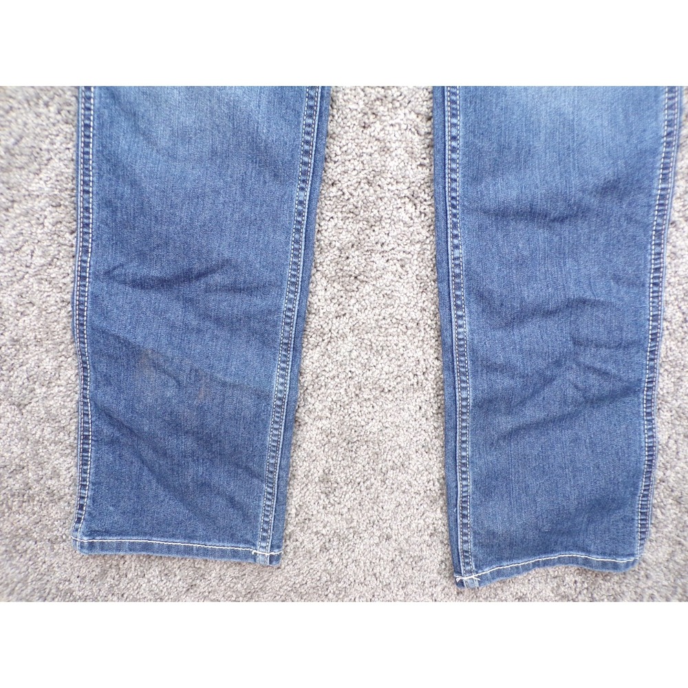 Ariat Rebar Mid Rise Straight Jean Womens Sz 27L Blue Cargo Pockets Pants - Picture 4 of 16
